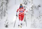 Norwegens Langlauf-Star Therese Johaug gewann in Ruka das Rennen über zehn Kilometer. Foto: Vesa Moilanen/Lehtikuva/dpa