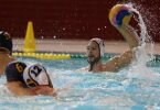 Deutschlands Wasserballer (hier Marin Restovic) bereiten sich hinter den Warendorfer Kasernenmauern auf die Olympiaqualifikation vor. Foto: Jens Witte
