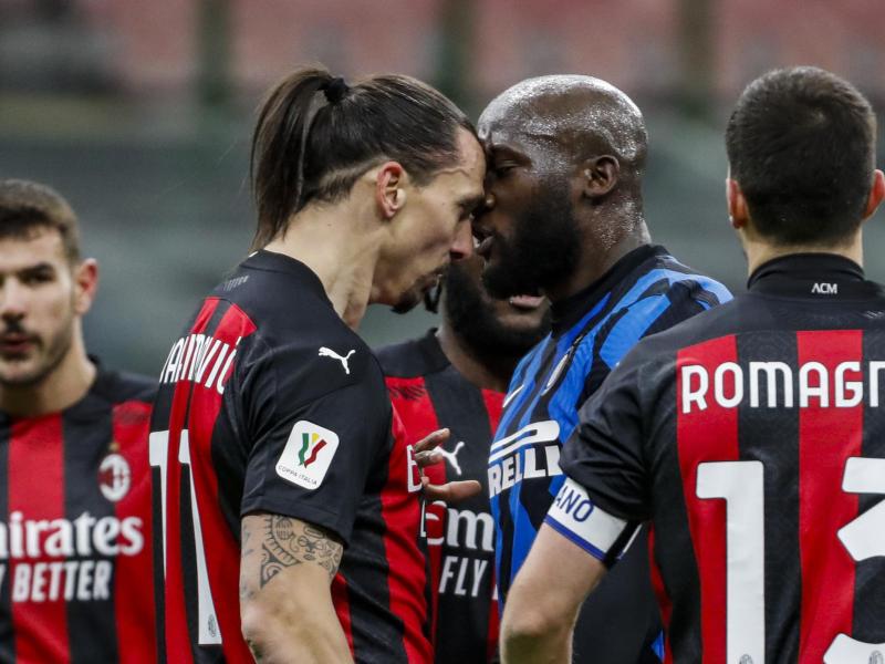 Zlatan Ibrahimovic und Romelu Lukaku gerieten im Januar aneinander. Foto: Antonio Calanni/AP/dpa