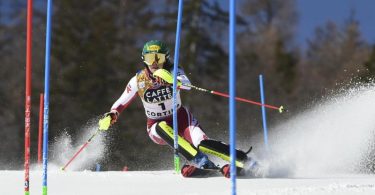 Holte ihren zweiten WM-Titel in Cortina d'Ampezzo: Katharina Liensberger aus Österreich. Foto: Marco Tacca/AP/dpa