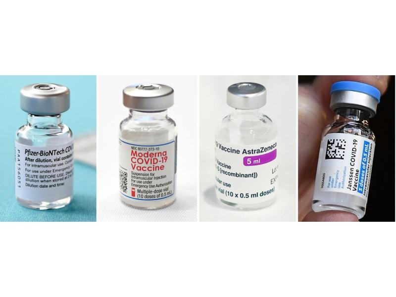 Die von Astrazeneca und Johnson & Johnson sind sogenannte Vektorimpfstoffe. Bei den Präparate von Biontech/Pfizer und Moderna handelt es sich um mRNA-Impfstoffe. Foto: Jessica Hill;Liam Mcburney/AP/PA Wire/dpa