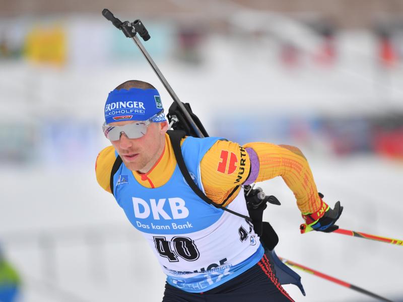 Erik Lesser landete beim Weltcup in Nove Mesto auf Platz 14. Foto: Martin Schutt/dpa