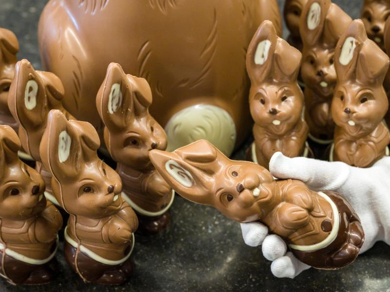 Osterhasen aus Schokolade stehen in jedem Jahr hoch im Kurs. Foto: Patrick Pleul/dpa-Zentralbild/ZB