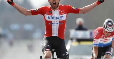 Kasper Asgreen heißt der Sieger der 105. Flandern-Rundfahrt. Foto: David Pintens/BELGA/dpa