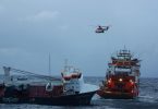 Das niederländische Frachtschiff «Eemslift Hendrika» treibt ohne Besatzung vor Norwegen. Das Schiff hat rund 350 Tonnen Schweröl und 50 Tonnen Diesel an Bord. Foto: Kystvakten/Kv Bergen/NTB/dpa
