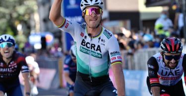 Peter Sagan vom deutschen Team Bora-hansgrohe gewann die zehnte Giro-Etappe. Foto: Gian Mattia D'alberto/LaPresse/AP/dpa