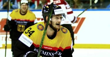 Eishockey-Star Tom Kühnhackl feiert sein WM-Debüt. Foto: Stefan Diepold/eishockey-online.com/dpa
