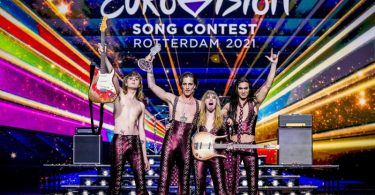 Italien hat mit dem rockigen Protestsong «Zitti e buoni» der Band Måneskin den Eurovision Song Contest in Rotterdam gewonnen. Foto: Sander Koning/ANP/dpa