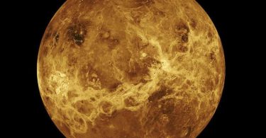 Das von der NASA zur Verfügung gestellte Foto zeigt den Planeten Venus, erstellt mit Daten der Raumsonde Magellan und des Pioneer Venus Orbiter. Foto: Uncredited/NASA/AP/dpa