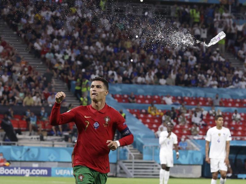 Jubelt über sein 109. Tor für Portugal: Christiano Ronaldo. Foto: Bernadett Szabo/Reuters Pool/AP/dpa