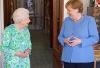 Große Ehre: Queen Elizabeth II. empfängt Angela Merkel auf Schloss Windsor. Foto: Steve Parsons/PA Wire/dpa