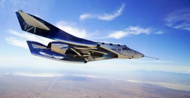 Das Raumschiff VSS&nbsp;Unity des Unternehmens Virgin Galactic. Foto: ---/Virgin Galactic/dpa
