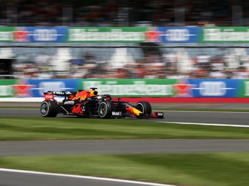 Max Verstappen geht von der Pole in Silverstone ins Rennen. Foto: Bradley Collyer/PA Wire/dpa