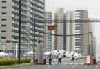 Das Athletendorf für die Olympischen Spiele in Tokio steht im Hafenviertel Harumi. Foto: ---/Kyodo/dpa