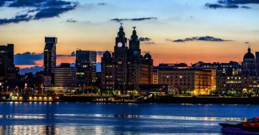 Das Liverpooler Hafenviertel. Foto: Peter Byrne/PA Wire/dpa