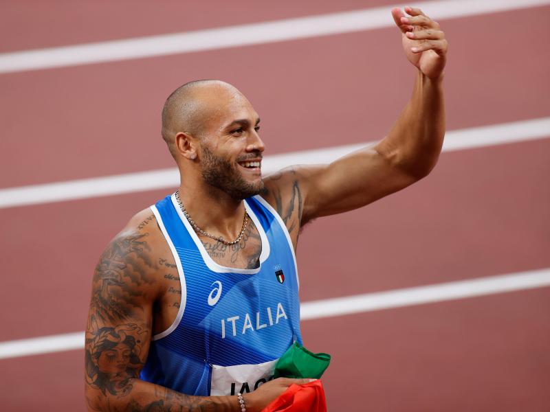 Der Italiener Lamont Marcell Jacobs gewann bei den Olympischen Spielen in Tokio Gold über 100 Meter. Foto: Oliver Weiken/dpa