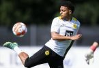 Großes Erbe: Beim BVB&nbsp;soll Donyell Malen den nach Manchester gewechselten Jadon Sancho ersetzen. Foto: David Inderlied/dpa