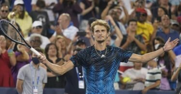 Alexander Zverev hat beim Masters in Cincinnati, das Finale erreicht. Foto: Darron Cummings/AP/dpa