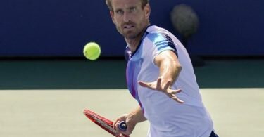 Peter Gojowczyk erreichte in New York das Achtelfinale. Foto: Seth Wenig/AP/dpa