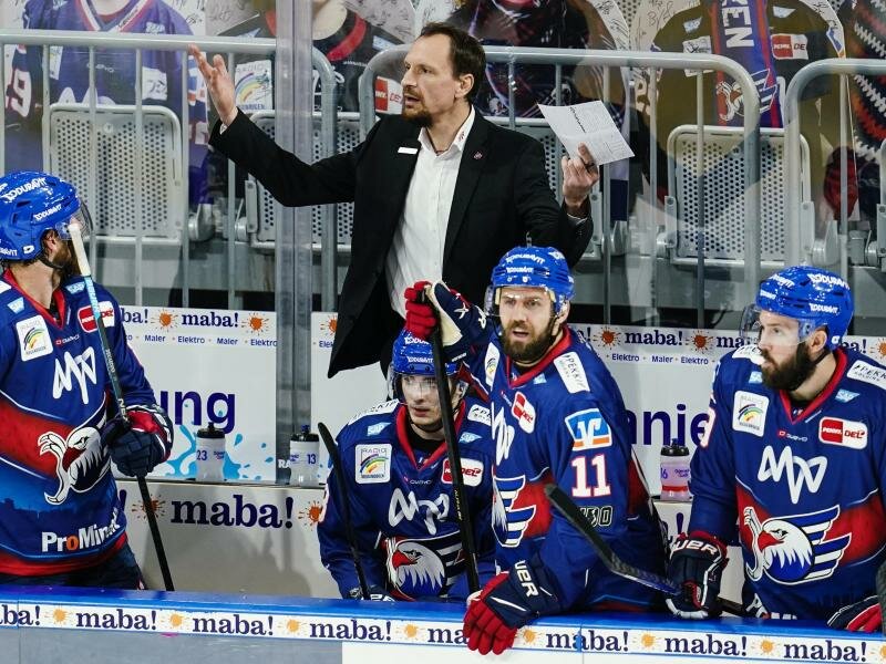 Trainer Pavel Gross ist mit den Adler Mannheim ein heißer Meisterschaftsfavorit. Foto: Uwe Anspach/dpa