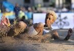 Malaika Mihambo sprang in Zürich nur auf den fünften Platz. Foto: Ennio Leanza/KEYSTONE/dpa