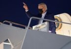 Auf nach New York - US-Präsident Joe Biden wird zum 20. Jahrestag der Terroranschläge vom 11. September 2001 drei Gedenkfeierlichkeiten besuchen. Foto: Evan Vucci/AP/dpa