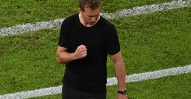 Trainer Julian Nagelsmann gewann mit dem FC Bayern München an alter Wirkungsstätte. Foto: Robert Michael/dpa-Zentralbild/dpa