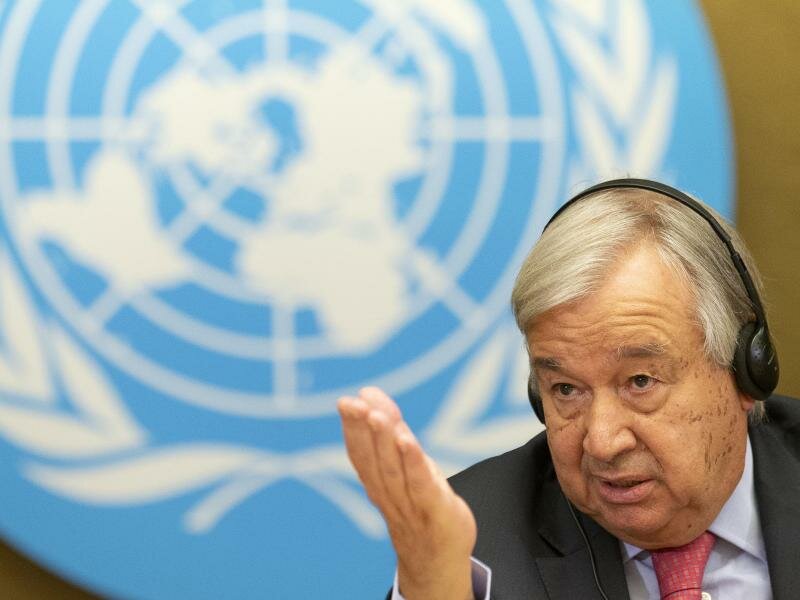 Antonio Guterres: «Diese Konferenz hat meine Erwartungen voll erfüllt, was die Solidarität mit den Menschen in Afghanistan betrifft.». Foto: Salvatore Di Nolfi/KEYSTONE/dpa