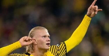 Der BVB setzt auf Superstürmer Erling Haaland. Foto: Marius Becker/dpa