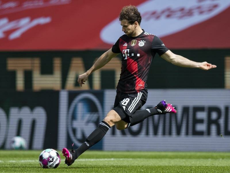 Der FC&nbsp;Bayern München hat den Vertrag mit Leon Goretzka verlängert. Foto: Tom Weller/dpa