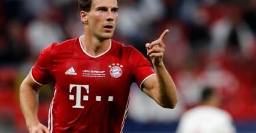 Freut sich auf das Spiel gegen den VfL Bochum: Bayern Münchens Leon Goretzka. Foto: Bernadett Szabo/Pool Reuters/AP/dpa