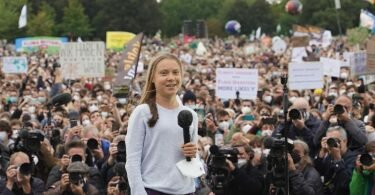 Steht in Berlin im Fokus: die schwedische Klimaaktivistin Greta Thunberg. Foto: Jörg Carstensen/dpa