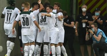 Gladbach feierte gegen Dortmund einen wichtigen Sieg. Foto: Bernd Thissen/dpa