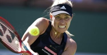 Kerber zieht beim Tennis-Turnier in Indian Wells nach einem 6:2, 1:6 und 6:4 gegen Darja Kasstkina ins Achtelfinale . Foto: Mark J. Terrill/AP/dpa