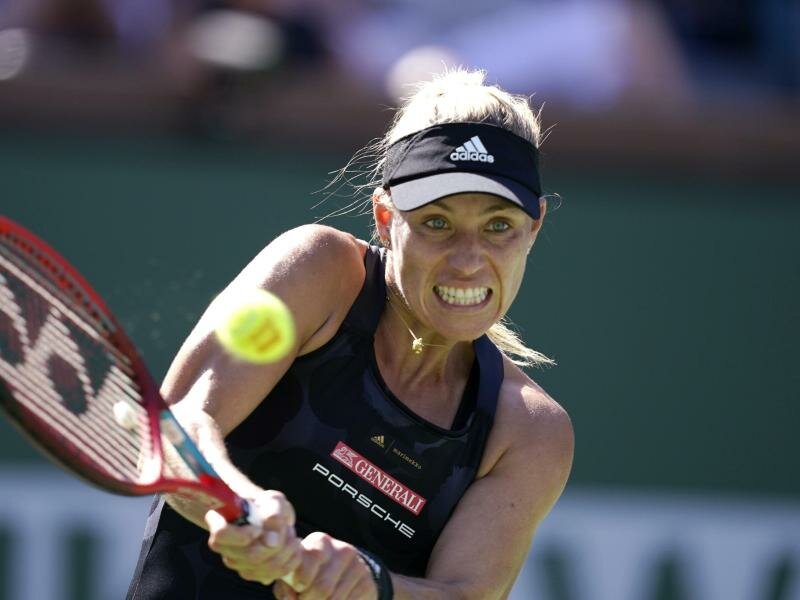 Kerber zieht beim Tennis-Turnier in Indian Wells nach einem 6:2, 1:6 und 6:4 gegen Darja Kasstkina ins Achtelfinale . Foto: Mark J. Terrill/AP/dpa