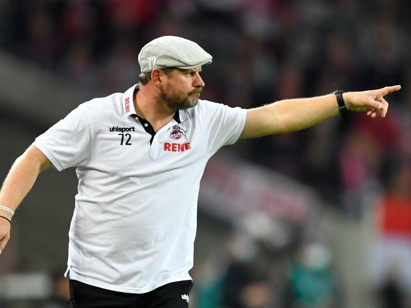 Die Schiebermütze von Kölns Trainer Steffen Baumgart wurde zum Verkaufsschlager. Foto: Marius Becker/dpa