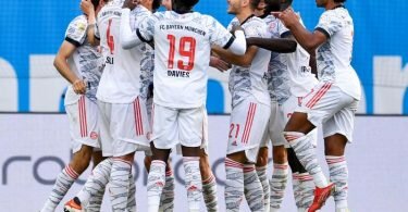 Der FC Bayern München gewann mit 5:1 gegen Bayer Leverkusen. Foto: Marius Becker/dpa
