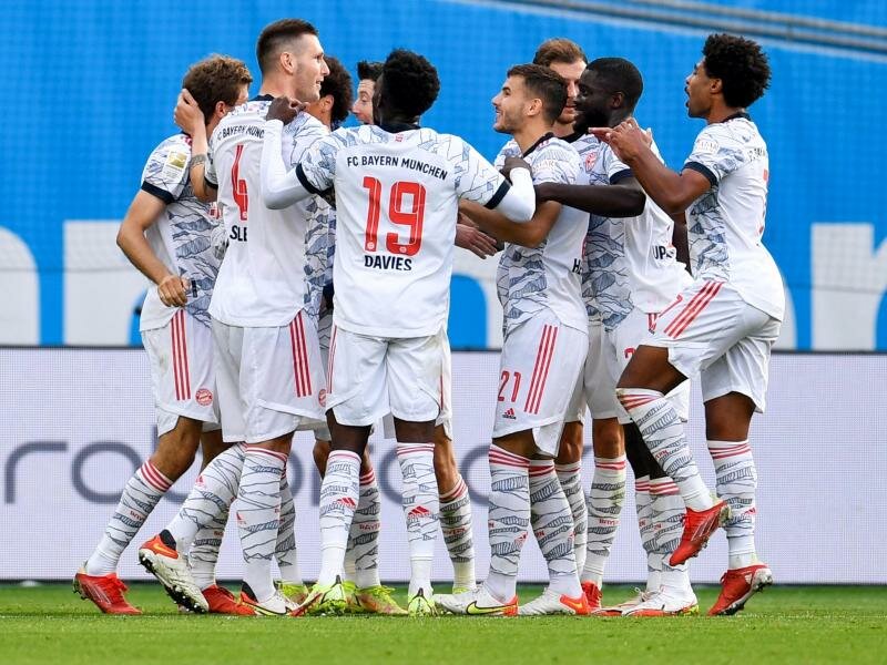 Der FC Bayern München gewann mit 5:1 gegen Bayer Leverkusen. Foto: Marius Becker/dpa