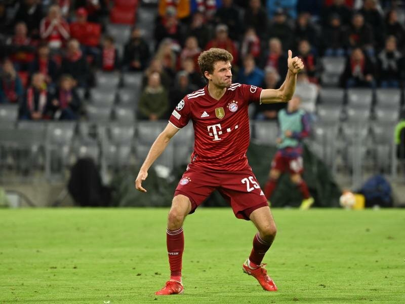 Könnte als erster deutscher Fußball-Profi 50 Tore in der Champions League erzielen: Thomas Müller. Foto: Sven Hoppe/dpa