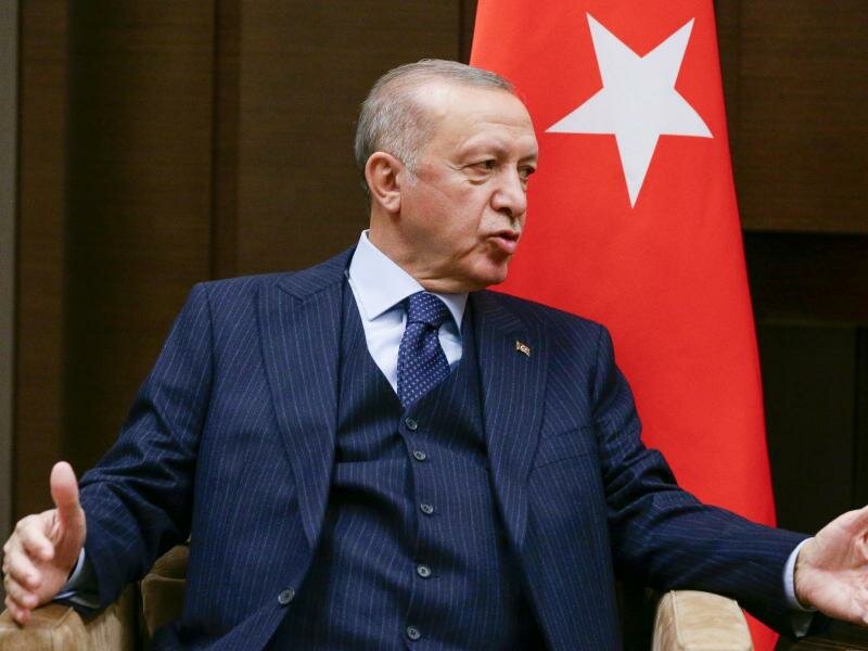 Präsident Recep Tayyip Erdogan erklärt unter anderem den deutschen Botschafter in der Türkei zur unerwünschten Person. Foto: Vladimir Smirnov/Pool Sputnik Kremlin/AP/dpa