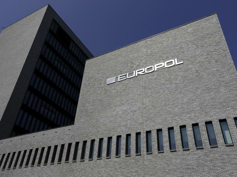 Das Hauptquartier der Europäischen Polizeibehörde Europol in Den Haag. Foto: Nicolas Maeterlinck/BELGA/dpa