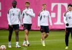 Das Abschlusstraining des FC Bayern München vor dem Duell mit Benfica Lissabon. Foto: Sven Hoppe/dpa/Archivbild