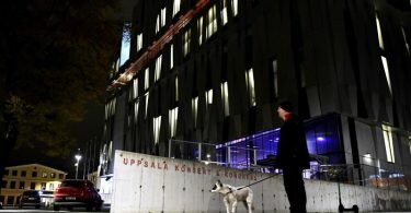 Im Konzerthaus im schwedischen Uppsala sind bei einem Sturz zwei Menschen ums Leben gekommen. Foto: Anders Wiklund/TT News Agency/dpa