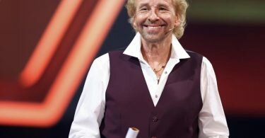Cooler Quotensieger: Thomas Gottschalk in der Jubiläumsshow von "Wetten, dass..?". Foto: Daniel Karmann/dpa