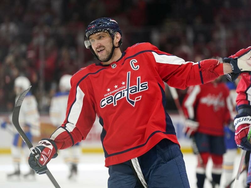 Traf zum 741. Mal in der NHL: Alexander Owetschkin. Foto: Patrick Semansky/AP/dpa