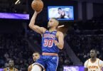 Überragte beim Warriors-Sieg gegen Atlanta: Stephen Curry. Foto: Jeff Chiu/AP/dpa