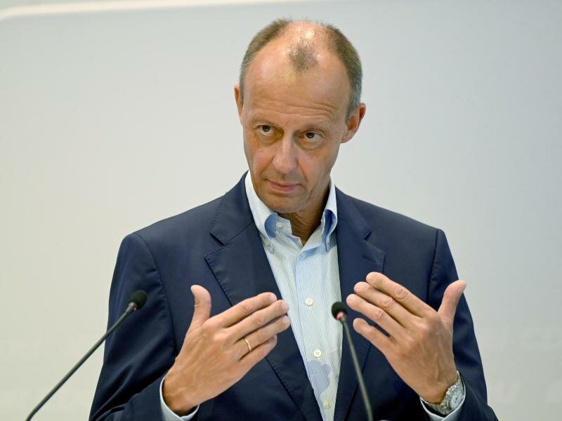 Friedrich Merz Mitte September bei einer Pressekonferenz in&nbsp;Stuttgart. Foto: Bernd Weißbrod/dpa