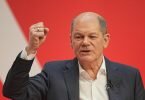 Der designierte Kanzler Olaf Scholz spricht beim SPD-Parteitag im Willy-Brandt-Haus. Foto: Michael Kappeler/dpa