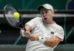 Spielt im Davis-Cup-Halbfinale neben Jan-Lennard Struff im Einzel: Dominik Koepfer. Foto: Michael Probst/AP/dpa