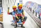 Verpassten in Sotchi den Sieg: Toni Eggert und Sascha Benecken. Foto: Mareks Galinovskis/dpa